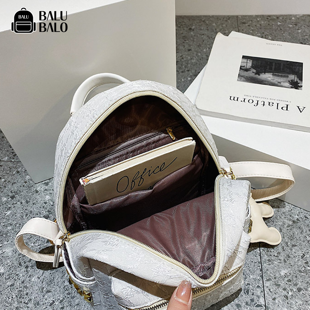 Balo nữ, túi xách nữ họa tiết thời trang mới BALU BALO BLWBL72208