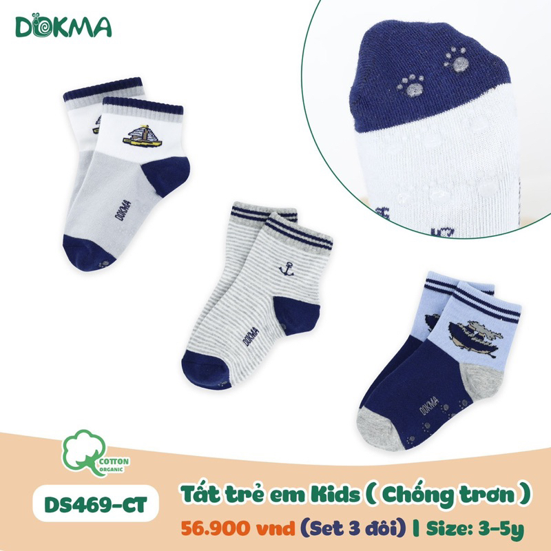 Set 3 đôi tất phối hình Dokma