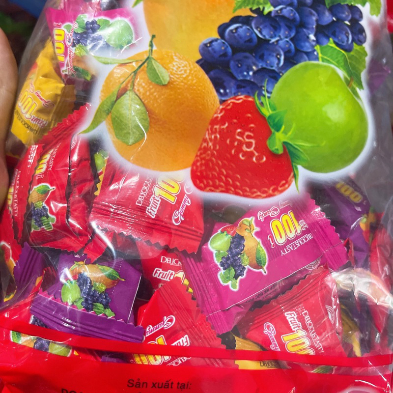 Kẹo Trái Cây Fruit 100, Kẹo Trái Cây Tổng Hợp Gói 1kg