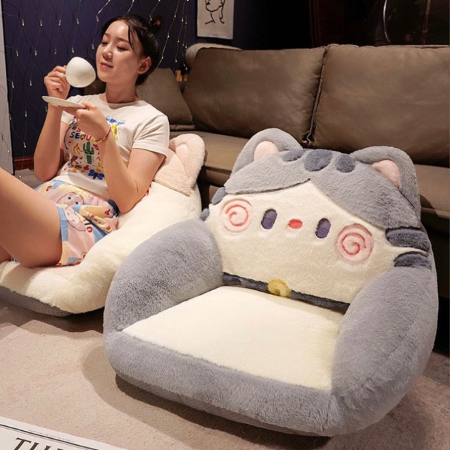 Ghế lười ngồi bệt nệm lót nâng chiều cao xe oto ghế sofa đệm tựa lưng (mã 06)
