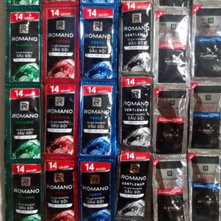 Dây dầu gội Romano , Xmen , Clear men ....12-16gói , Hàng Công Ty