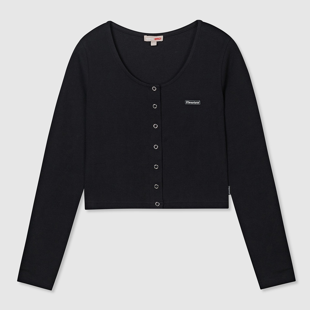 Áo thun nữ SPAO dài tay cúc bấm