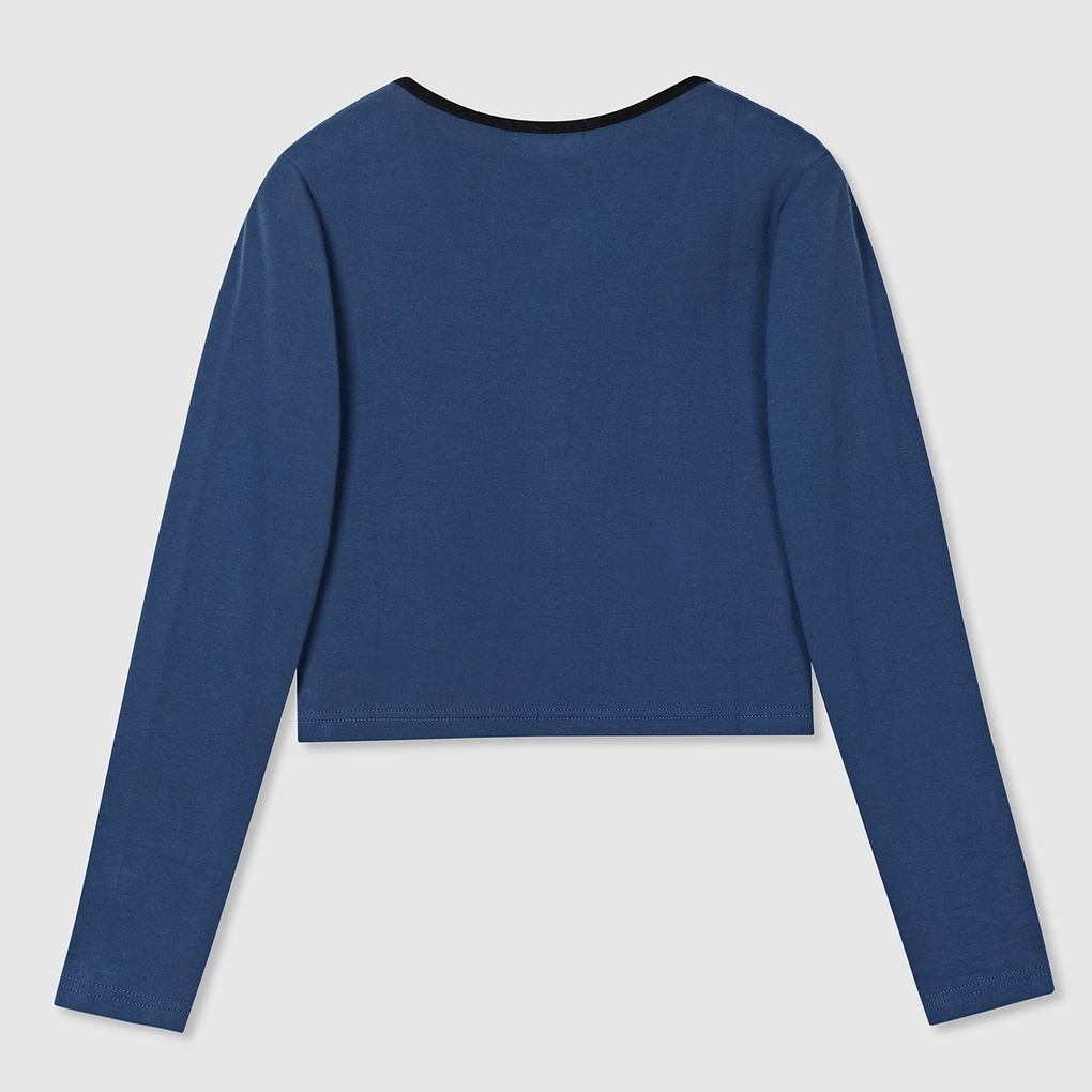 Áo thun nữ SPAO dài tay cúc bấm