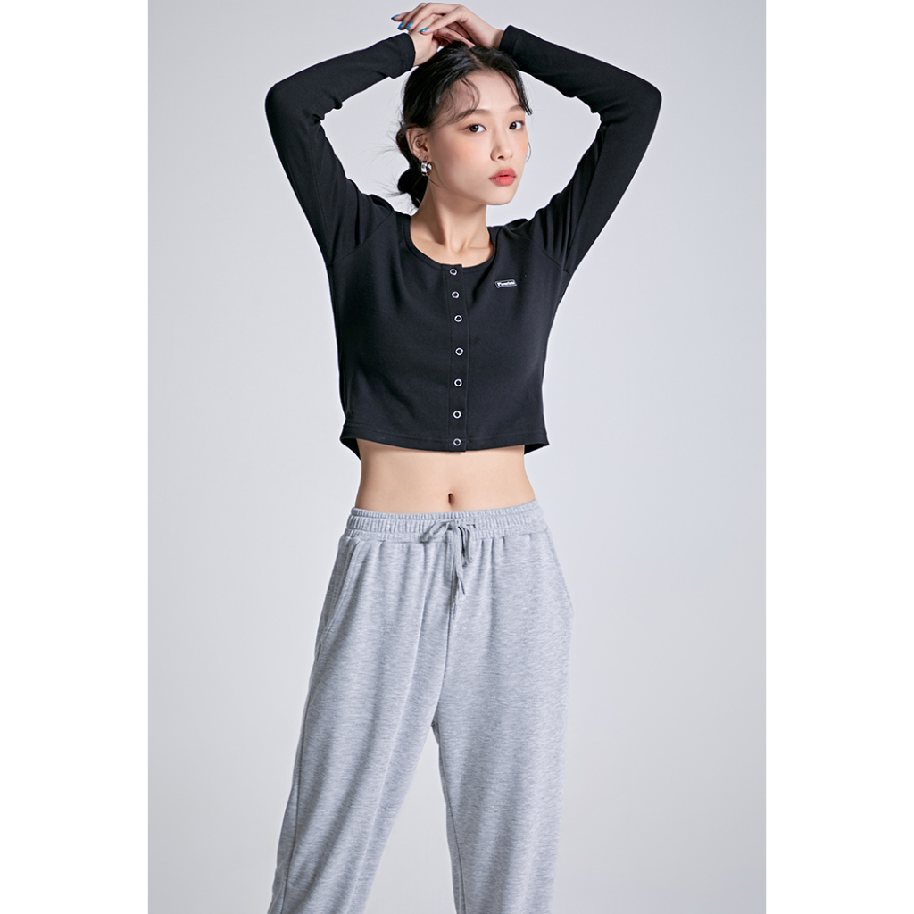 Áo thun nữ SPAO dài tay cúc bấm