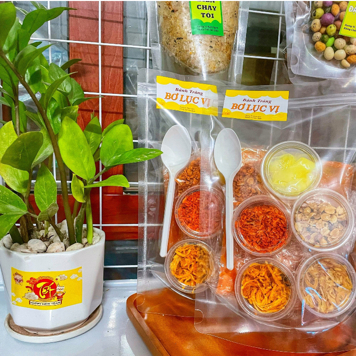 Set Bánh Tráng dẻo tôm  Bơ Lục Vị size to bé, phù hợp 4-5 người ăn Thèm gì cũng có