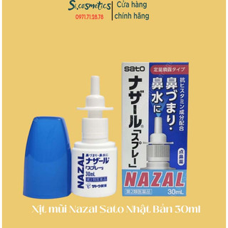 Xịt xoang, giảm ngạt mũi Nazal Sato Nhật Bản 30ml
