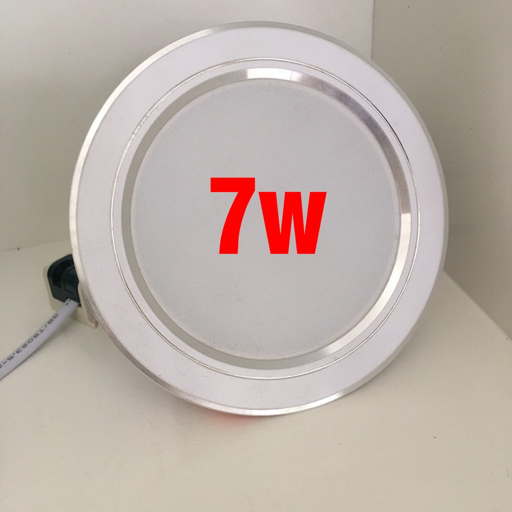 Đèn Led âm trần thạch cao 7w,Đèn mắt trâu đổi màu lỗ khoét 90mm phủ mặt 120mm trang trí phòng ngủ và phòng khách