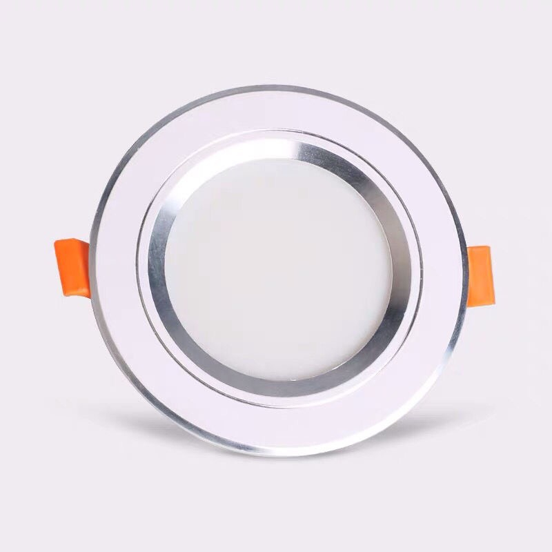 Đèn Led âm trần thạch cao 7w,Đèn mắt trâu đổi màu lỗ khoét 90mm phủ mặt 120mm trang trí phòng ngủ và phòng khách