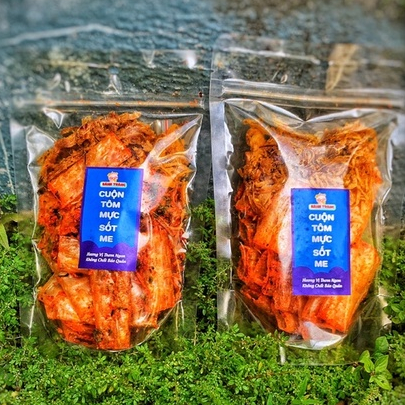 Bánh Tráng Cuộn Tôm Mực Sốt Me