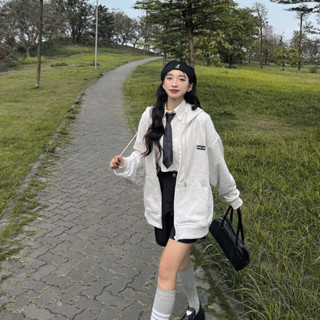 Áo Hoodie Zip NQ30AM Form Rộng Unisex Vải Nỉ Bông , Áo Hoodie Nam Nữ Phong Cách Hàn Quốc