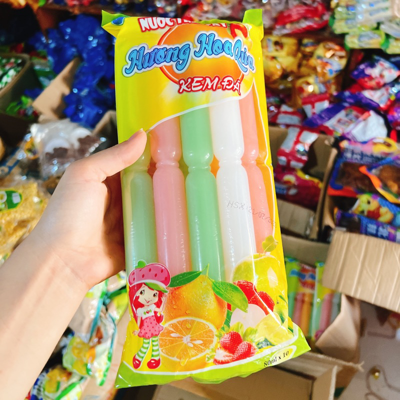 Sỉ bịch 10 ống thạch kem đá Việt Nam siêu to