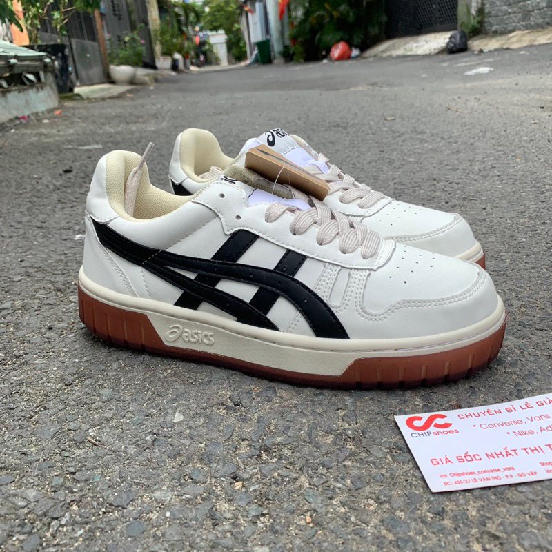 Giày Asics Court MZ Cream Black Gum mẫu mới nhất hót trend đủ size nam full tem box