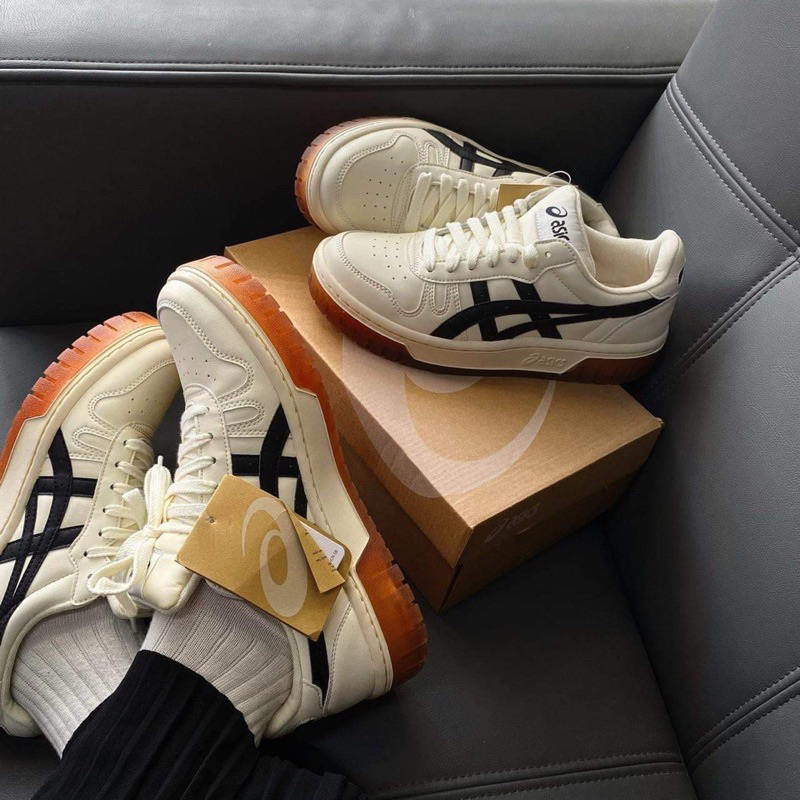 Giày Asics Court MZ Cream Black Gum mẫu mới nhất hót trend đủ size nam full tem box