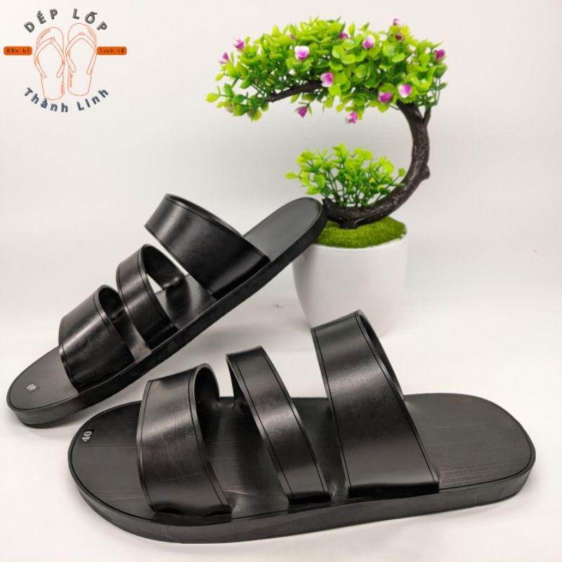 Dép quai ngang nam, dép sandal làm từ lốp xe siêu bền, dép ba quai ngang