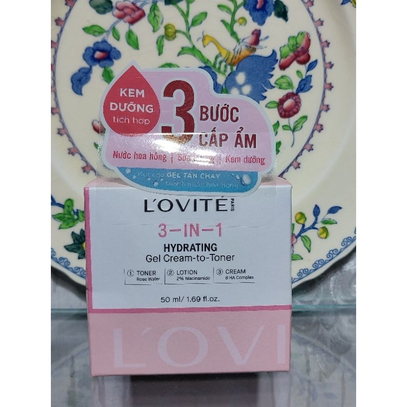 Gel Dưỡng Ẩm L’Ovité 3-in-1 Hydrating Gel Cream-to-Toner