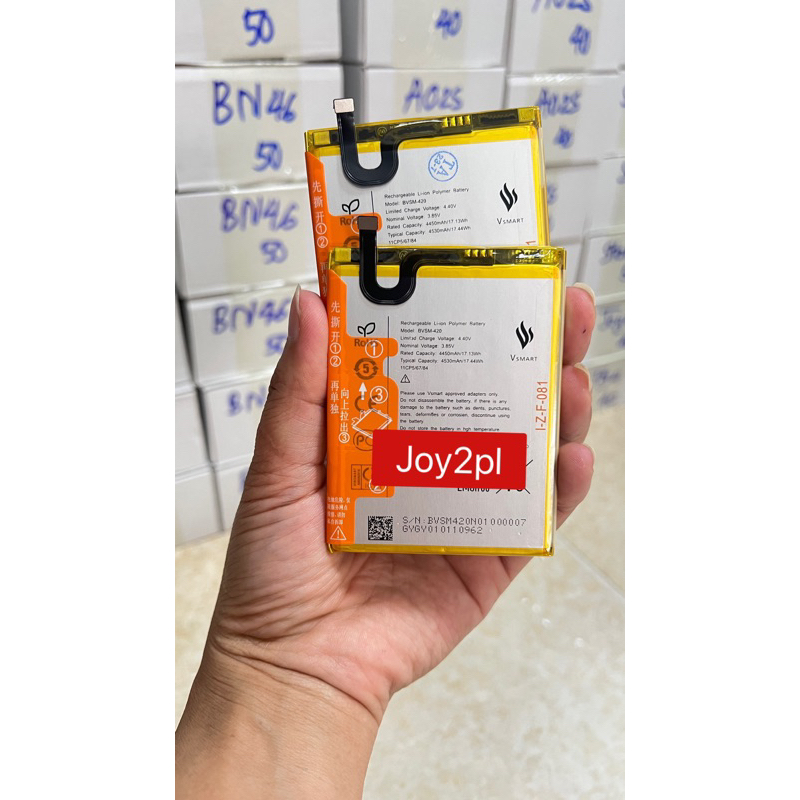 Pin Vsmart Joy2 plus new zin, đủ dung lượng
