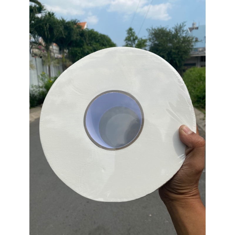 Giấy vệ sinh cuộn lớn 600gr,  100% bột giấy