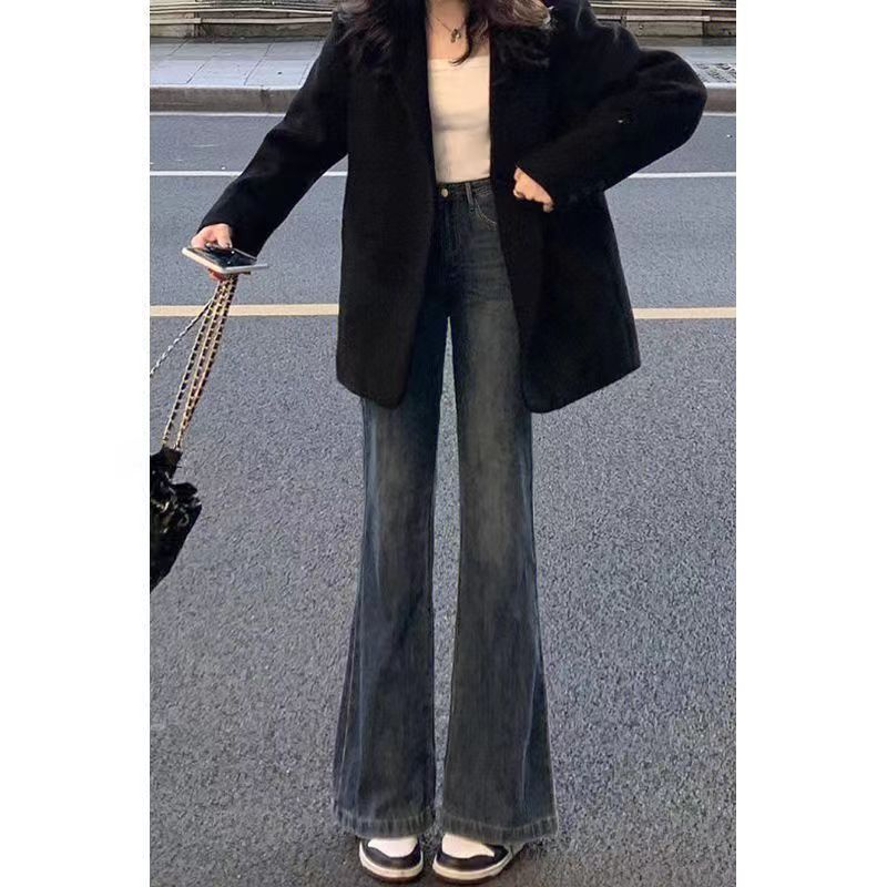 Quần Jeans Nữ Ống Loe , Quần Bò Nữ Ống Loe Màu Xanh Phong Cách Đường Phố TL44 | BigBuy360 - bigbuy360.vn