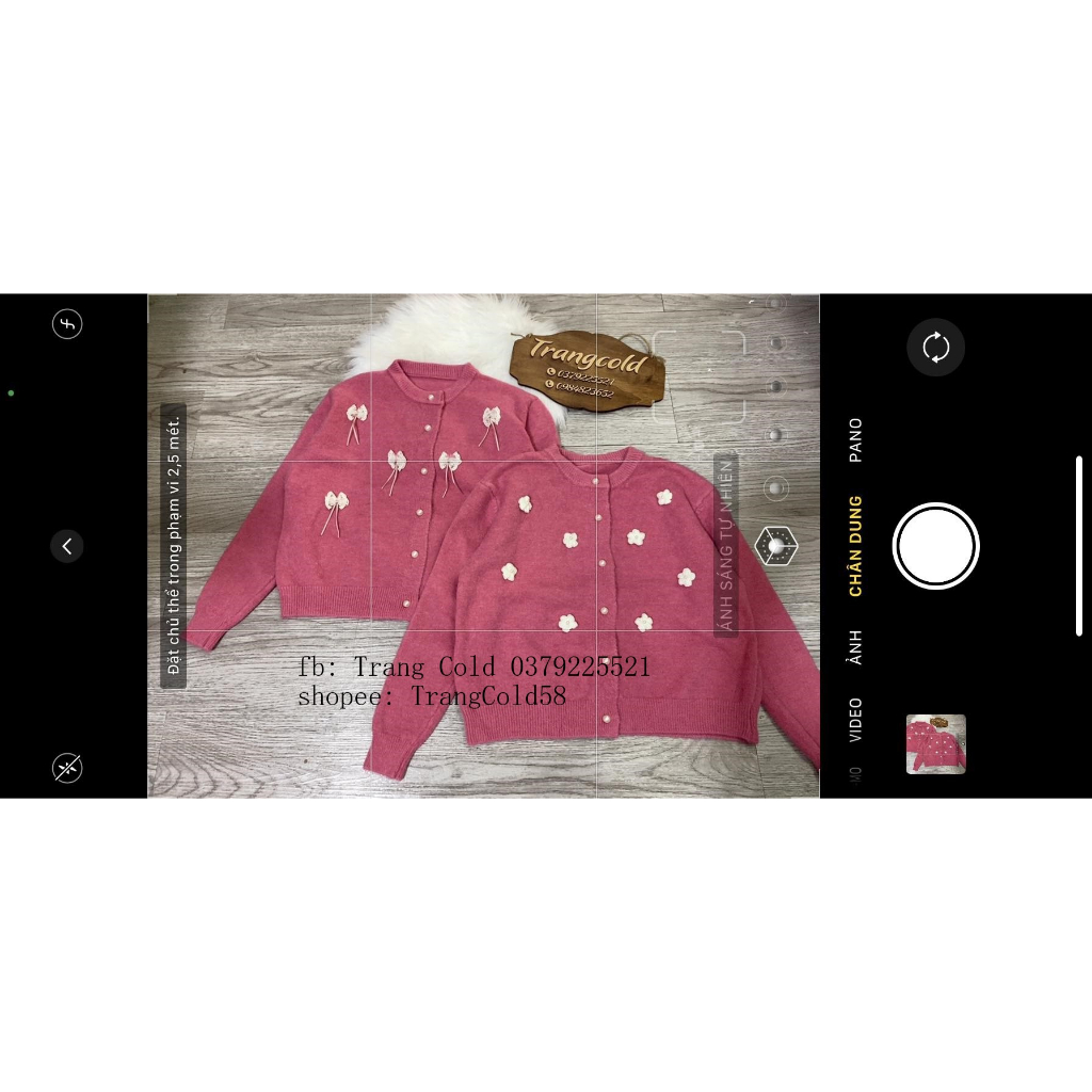 ÁO CARDIGAN LEN ĐÍNH NƠ,ĐÍNH HOA HÀNG QC ĐEP