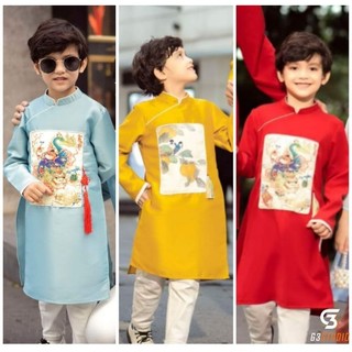 🥰Áo dài đẹp cho bé trai tết cao cấp giá sỉ hàng thiết kế chất vải tapta đẹp