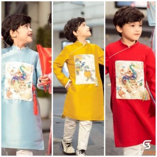 😍 Siêu phẩm áo dài  bé trai cao cấp đẹp sang chảnh mềm mại giá rẻ ảnh thật 100% bán sỉ
