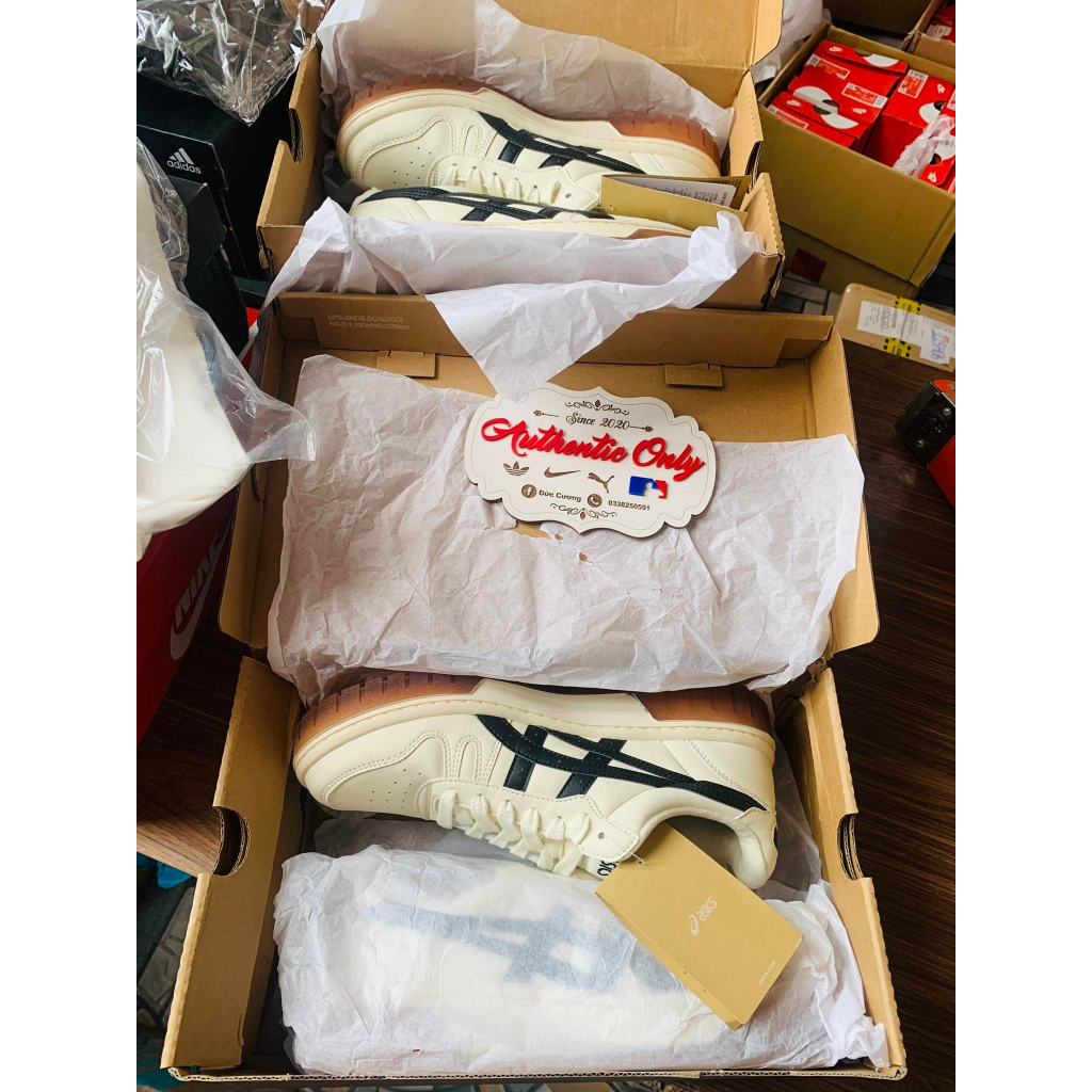 Giày Asics Court MZ Cream Black Gum - 1203A127