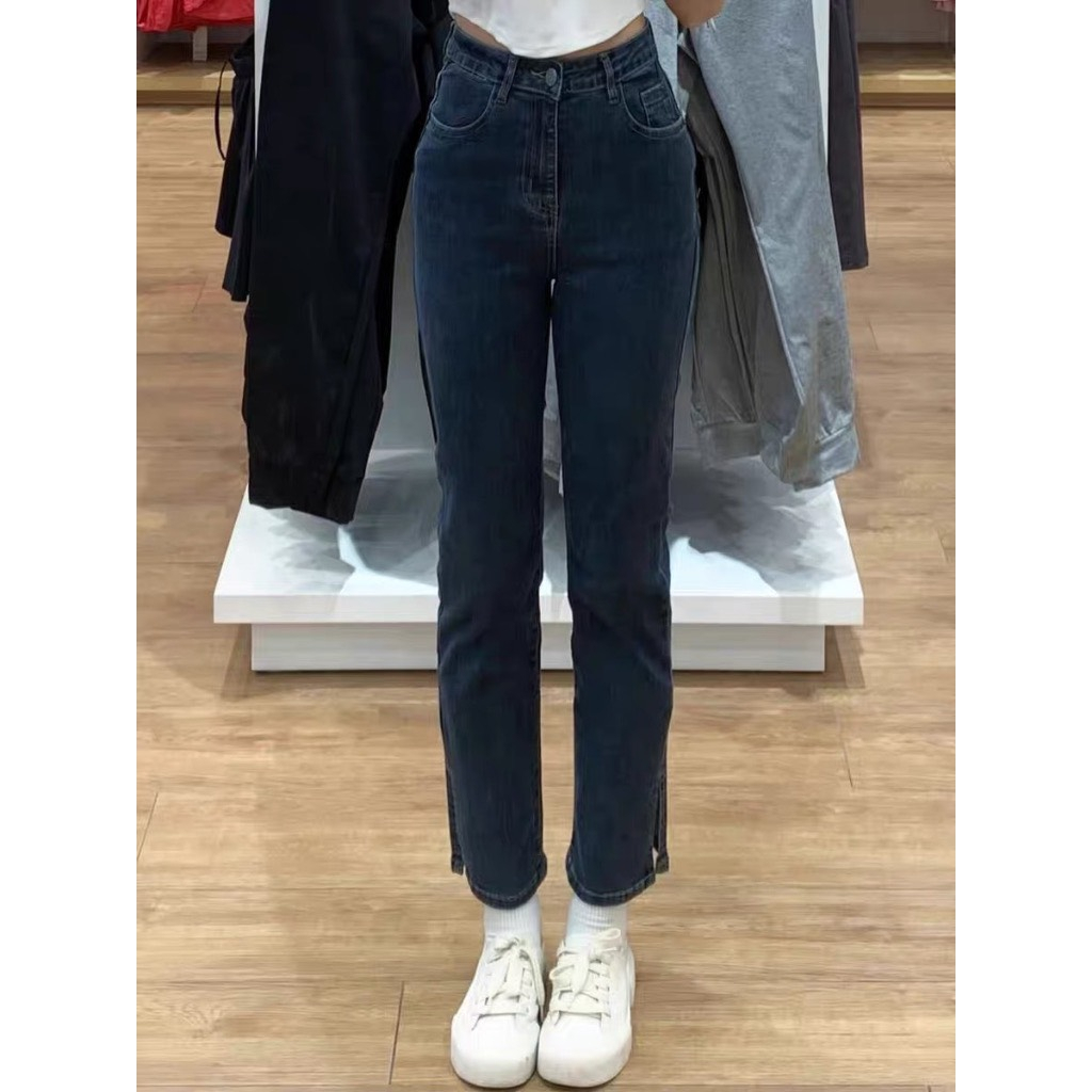 Quần Jeans Nữ Ống Đứng , Quần Bò Nữ Ống Đứng Xẻ Gấu Mặc Lên Siêu Xinh TL45 | BigBuy360 - bigbuy360.vn