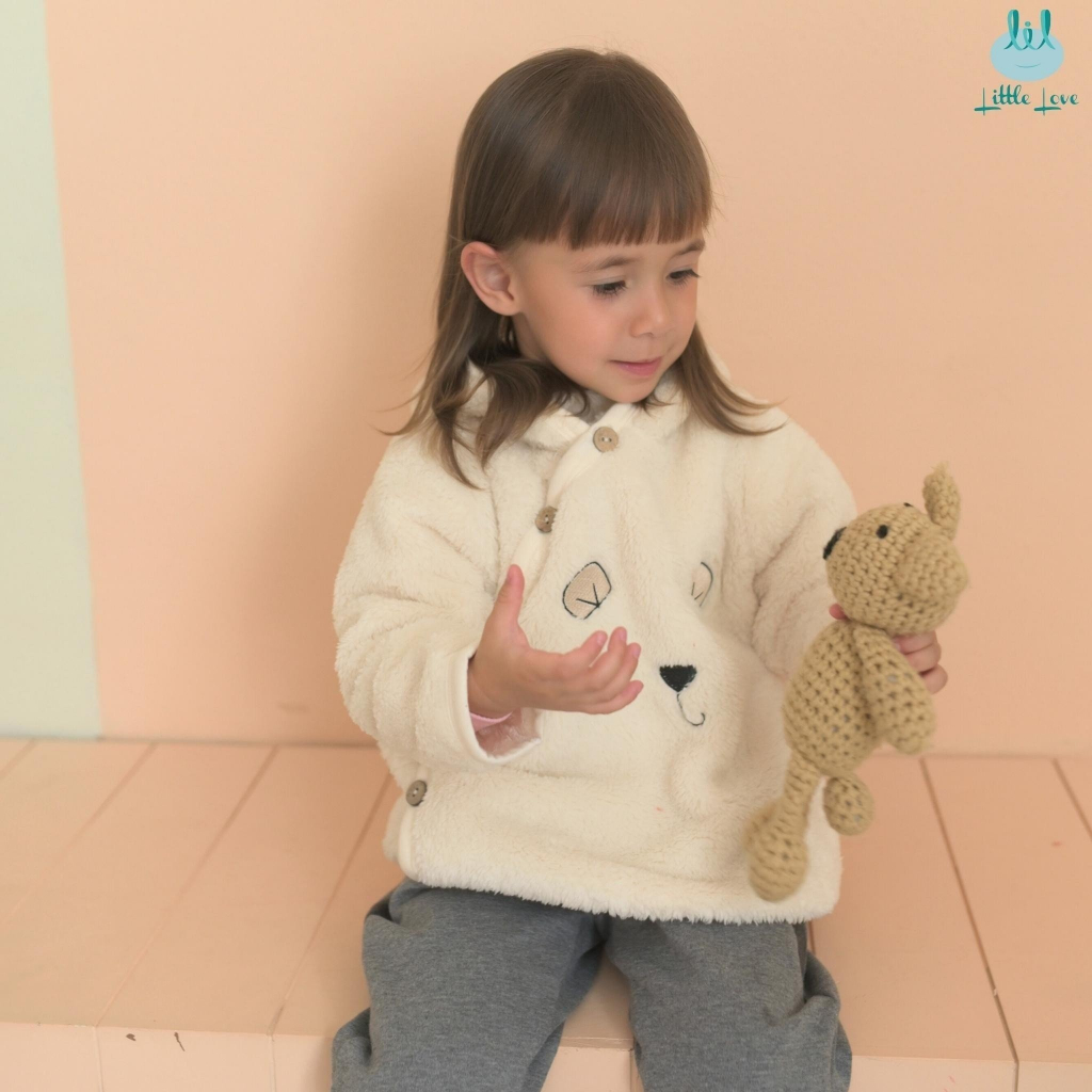 Áo khoác lông có mũ cho bé hãng Lil dày dặn ấm áp cho bé từ 6 tháng đến 4 tuổi