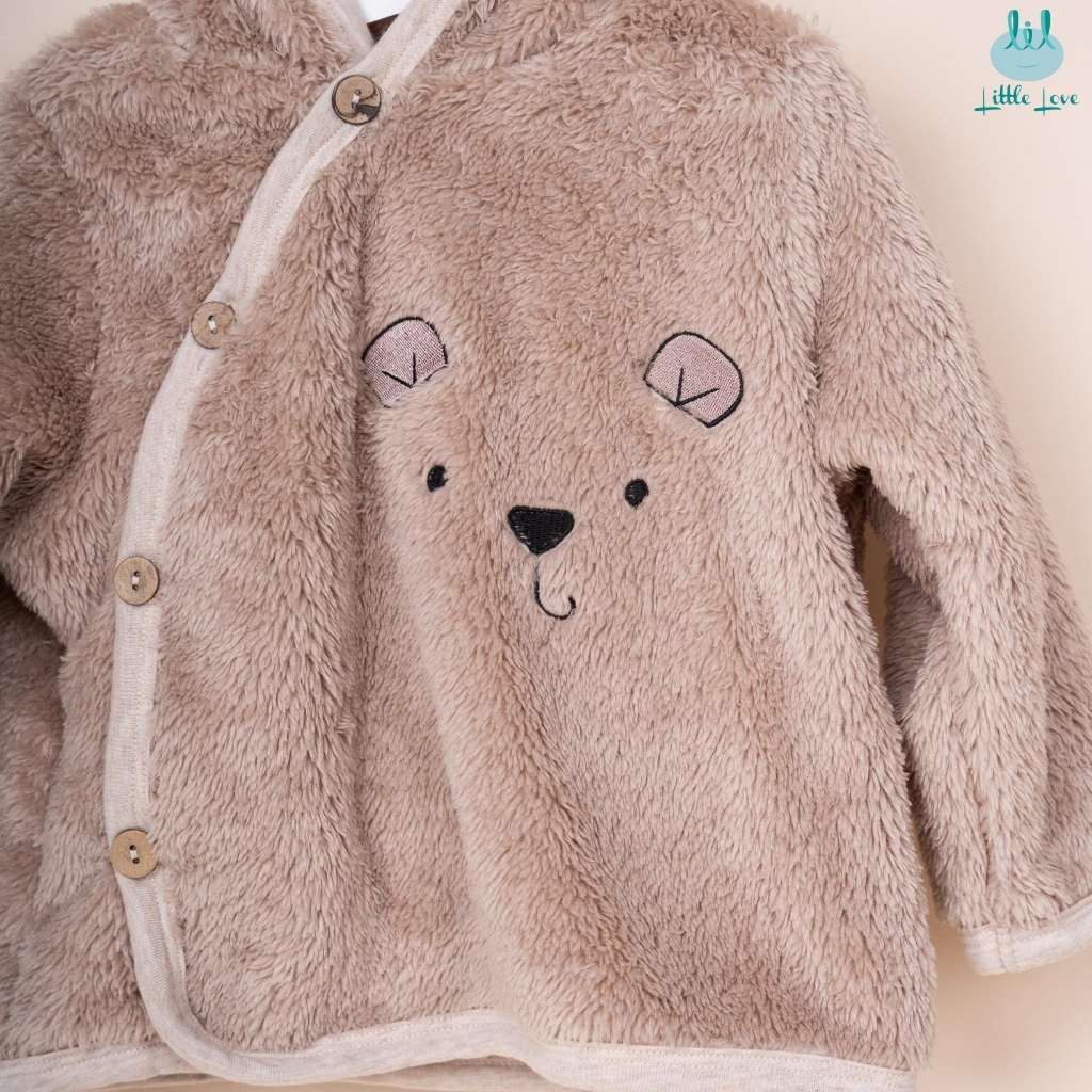 Áo khoác lông có mũ cho bé hãng Lil dày dặn ấm áp cho bé từ 6 tháng đến 4 tuổi