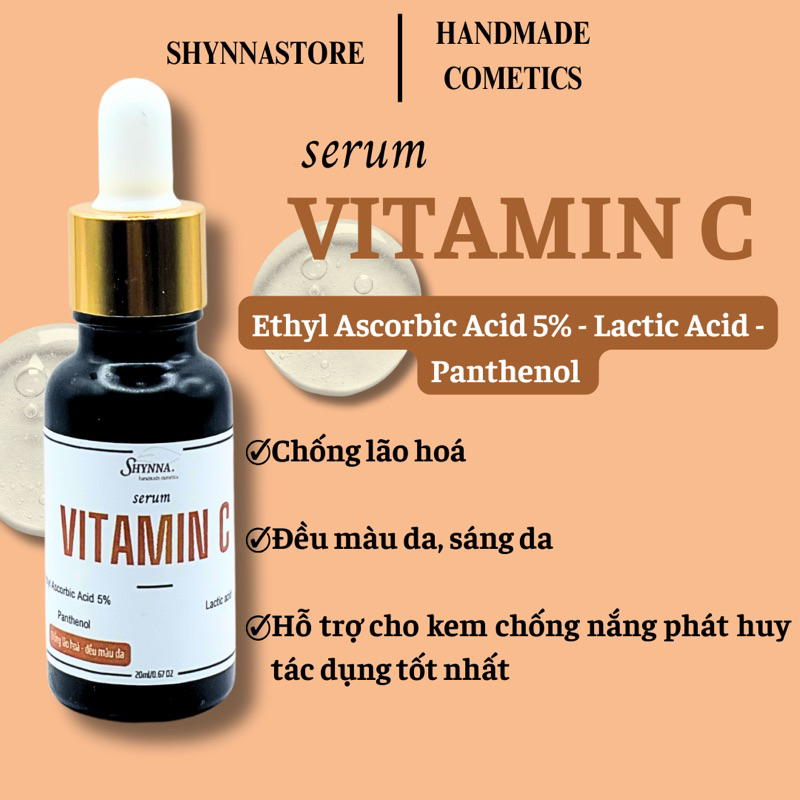 Serum Vitamin C - 5% Ethyl Ascorbic Acid chống lão hoá, mờ thâm, trắng da 20ml