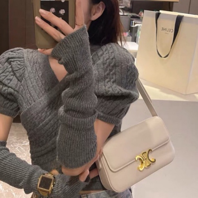 Túi kẹp nách CELINNEE da trơn hàng chuẩn, có sẵn