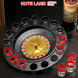 Đồ chơi ăn nhậu Drinking Roulette vòng quay uống rượu bia 16 ly Drinking Game GUB1