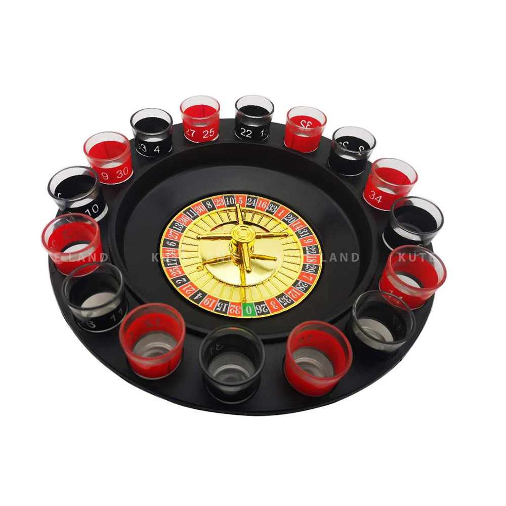Đồ chơi ăn nhậu Drinking Roulette vòng quay uống rượu bia 16 ly Drinking Game GUB1
