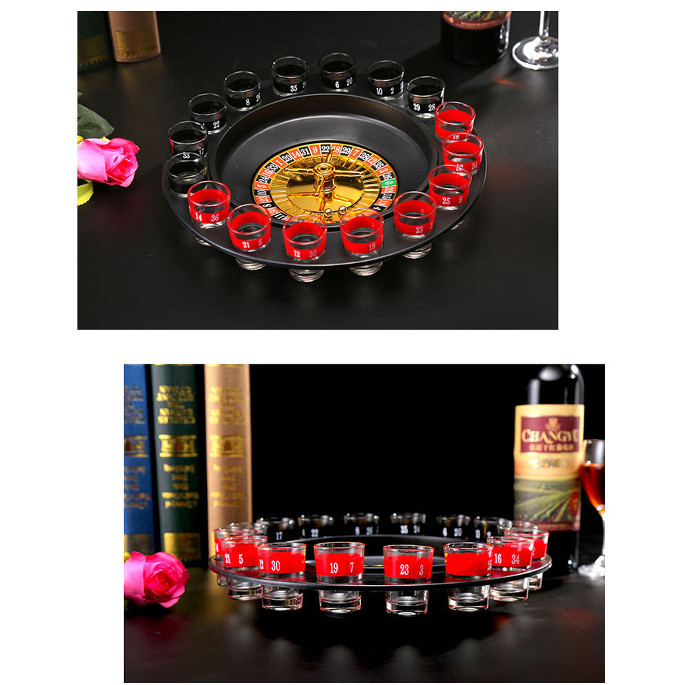 Đồ chơi ăn nhậu Drinking Roulette vòng quay uống rượu bia 16 ly Drinking Game GUB1