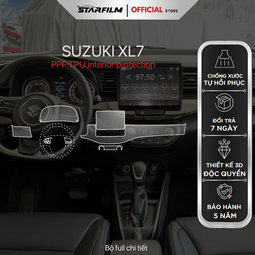 Suzuki XL7 PPF TPU nội thất chống xước tự hồi phục STARFILM