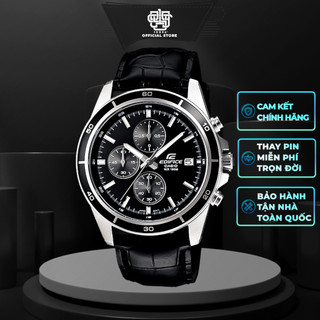 Đồng hồ nam casio edifice efr-526 / efr-526l-1a dây da thật, hàng chính hãng