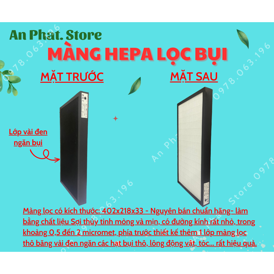 Màng lọc Panasonic: F-PXF35 / F-PXG35/ F-PXM35A / F-VXF35 / F-VXG35 / F-VXH35 / F-PXL45,...Màng lọc Hepa panasonic