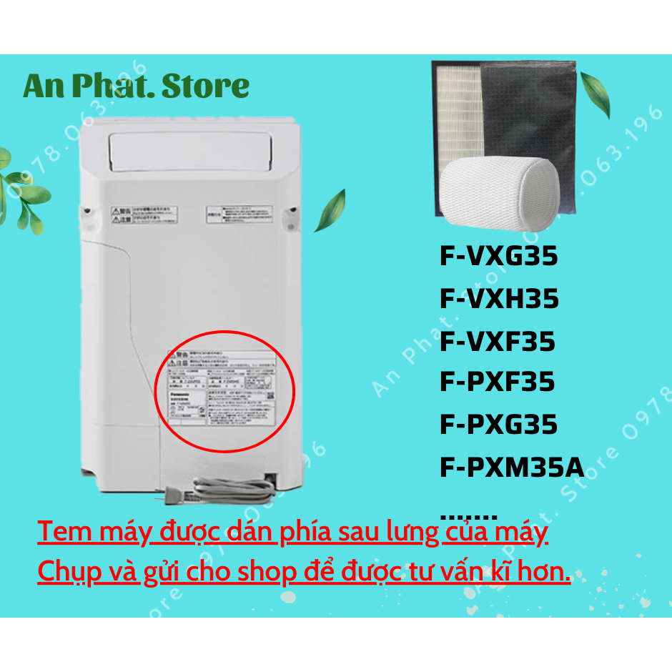 Màng lọc Panasonic: F-PXF35 / F-PXG35/ F-PXM35A / F-VXF35 / F-VXG35 / F-VXH35 / F-PXL45,...Màng lọc Hepa panasonic