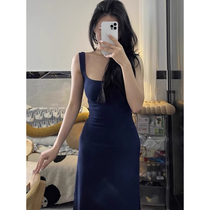 Váy ulzzang body dáng dài hai dây