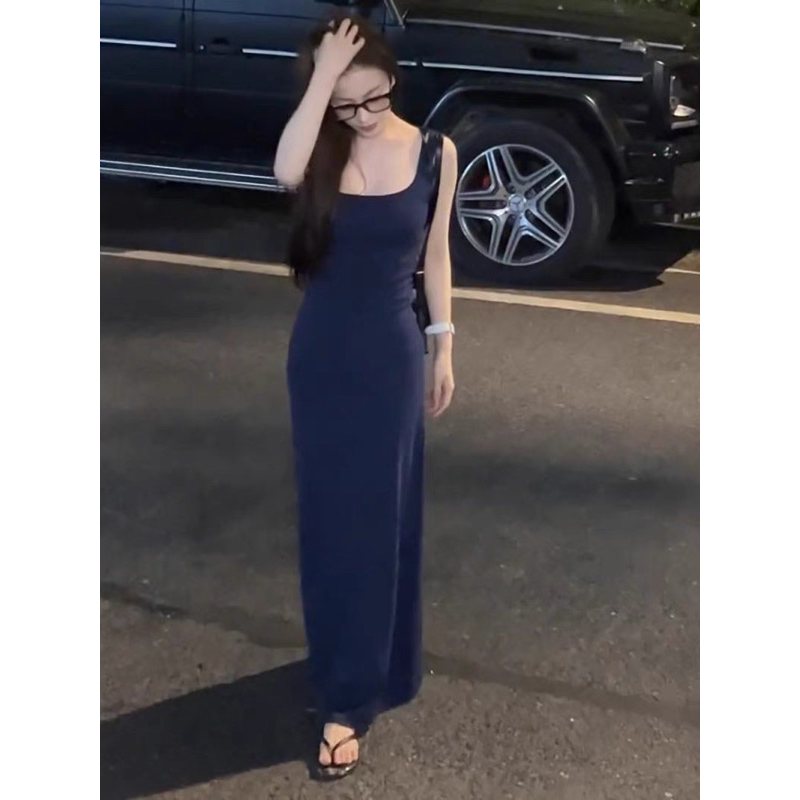 Váy ulzzang body dáng dài hai dây