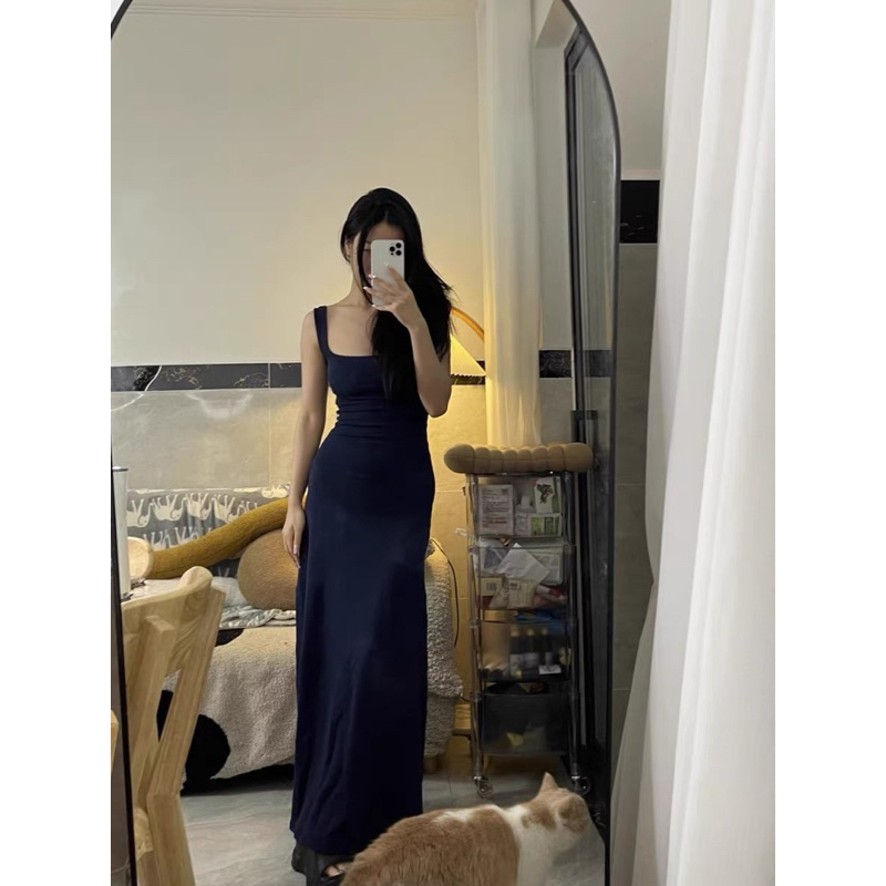 Váy ulzzang body dáng dài hai dây