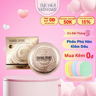 Phấn phủ Sivanna Colors, phấn kiềm dầu chống nắng Gold Collagen SPF 15 PA++