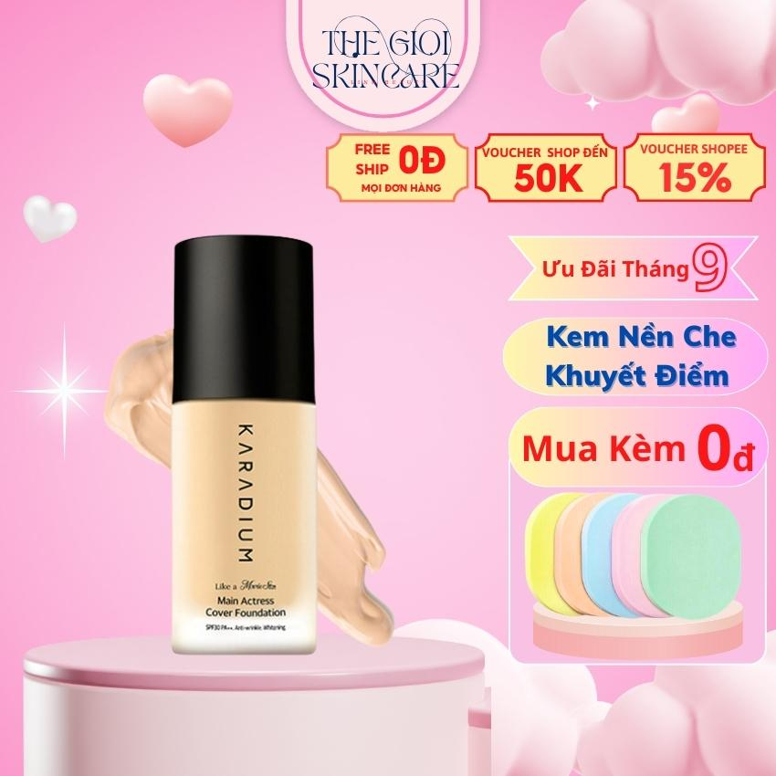 Kem nền Karadium, kem che khuyết điểm mỏng nhẹ tự nhiên hoàn hảo SPF30/PA++