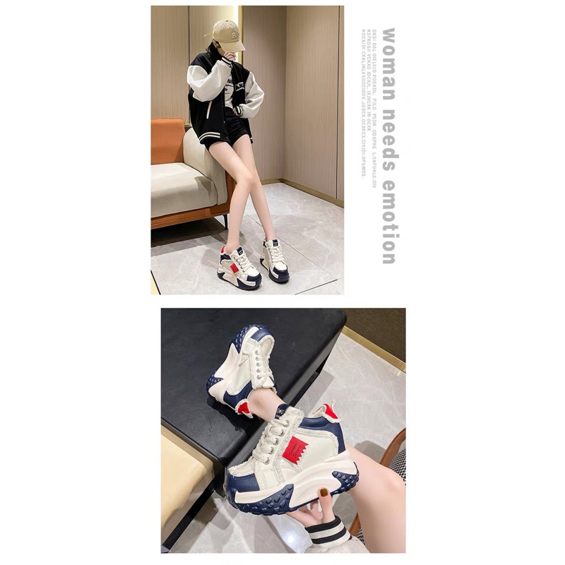 Giày thể thao thời trang độn đế 10cm mới Thu-Đông 2023