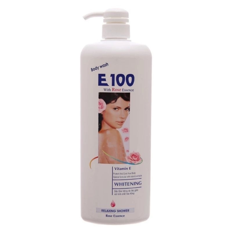 Sữa tắm E100 hoa Hồng và sữa dê