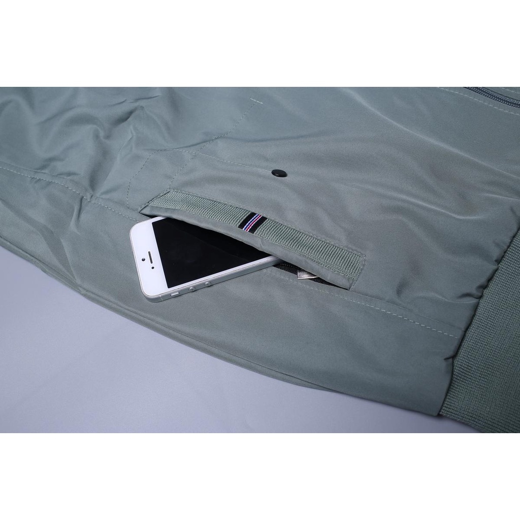 Áo khoác dù nam vải dù dày thêu Logo FS, 02 bên túi áo có khóa kéo vải dù loại 1 cực tốt GUTADI