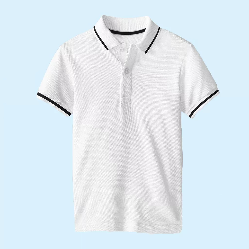 Áo thun Polo Nam viền tay basic cộc tay vải cá sấu cotton phong cách