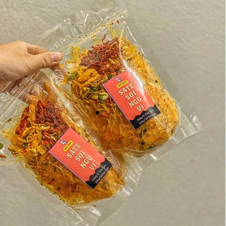 Bánh Tráng Sate Sợi ngũ vị túi Zip 150g thơm ngon tròn vị- Thèm Gì Cũng Có