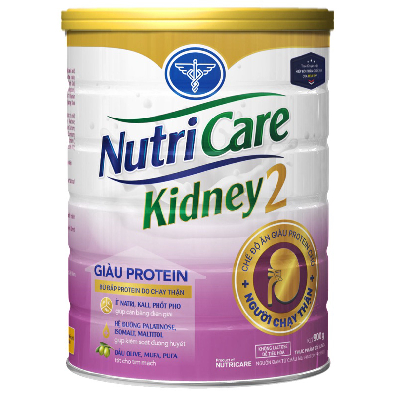 Lon sữa bột Nutricare Kidney 2 900g.Dinh dưỡng Y học cho người chạy thân nhân tạo