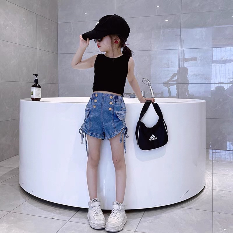 Áo Croptop Bé Gái, Áo Thun Sát Nách Dễ Phối Đồ Vải Cotton